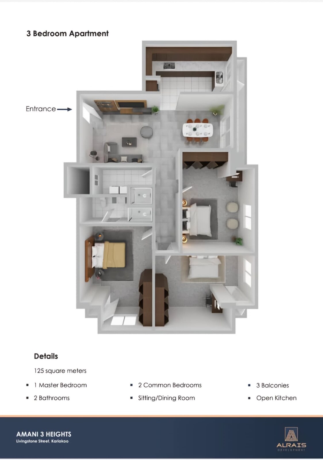 125 sqm floor plan