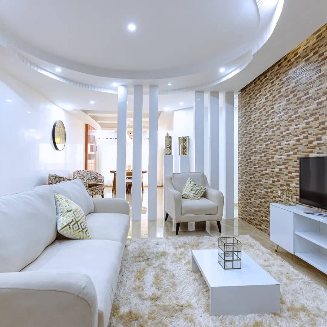 Open living and dining area